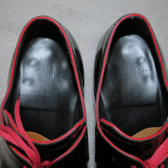 Corthay Arca Black Patent Leather Two Eyelet Derby 7.5